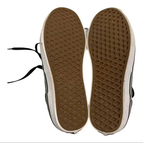 Vans Off The Wall Grey Herringbone Skate Shoe - Picture 9 of 10